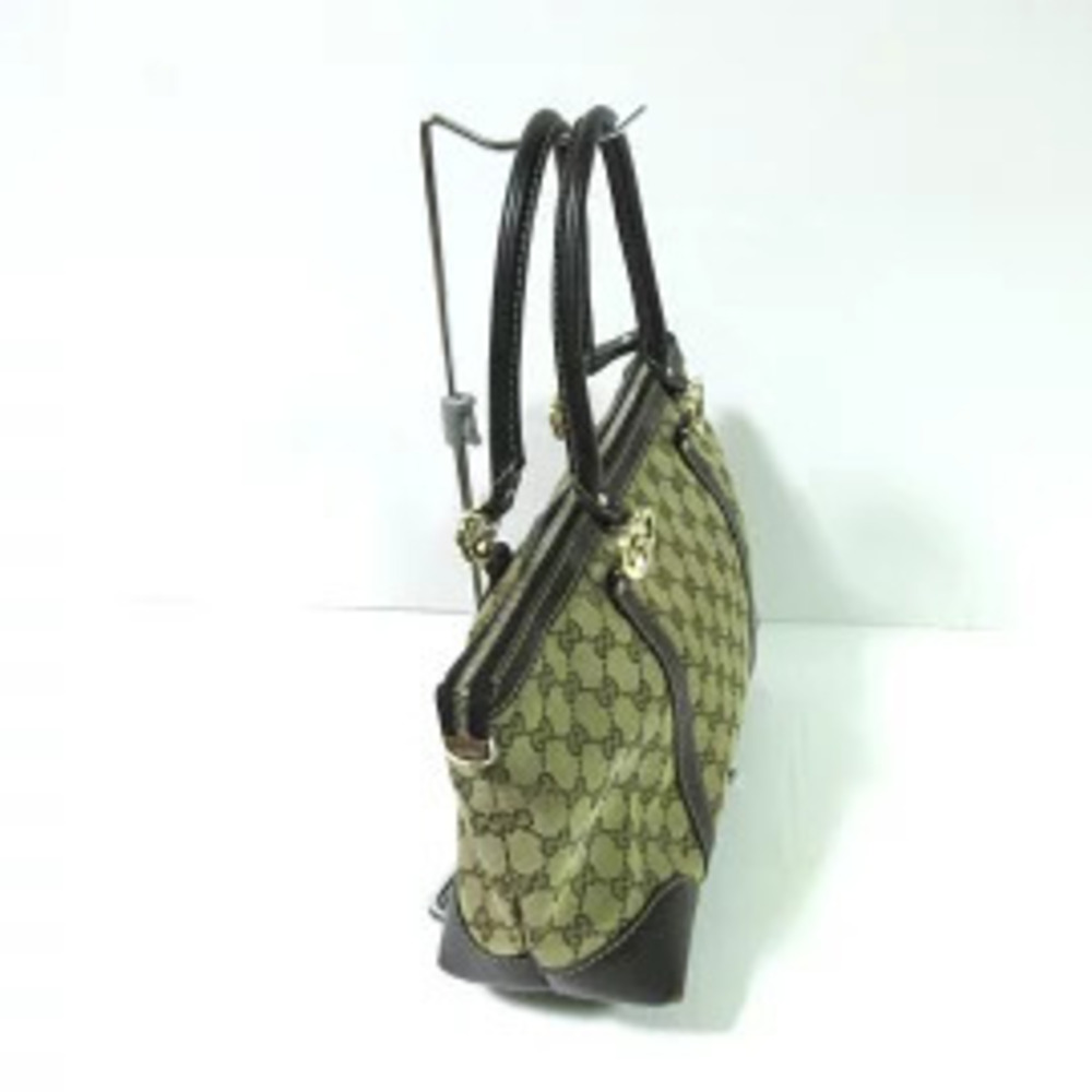 Gucci Lovely Handbag Beige Dark Brown Jacquard Leather